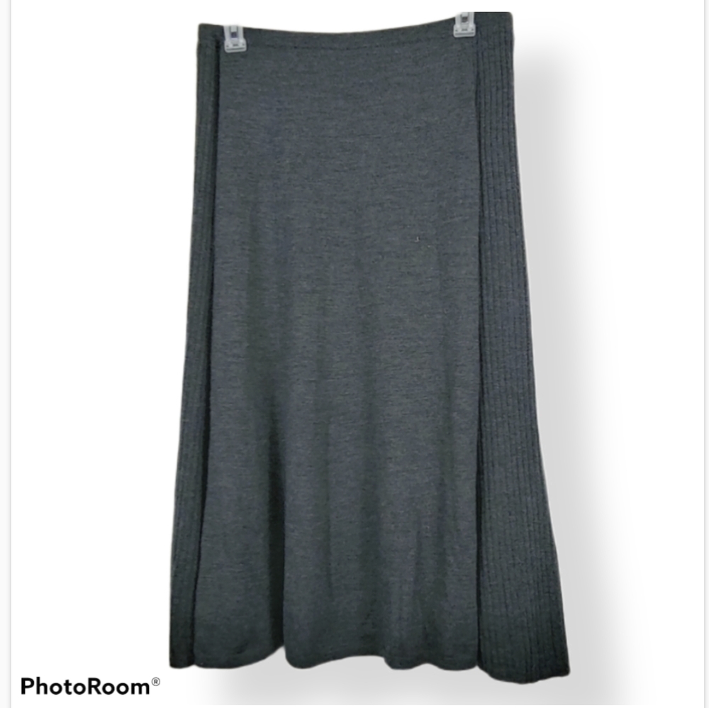 🔴SOLD🔴 Wool Women's Eileen Fisher Merino Wool Side Panel Skirt - Picture 3 of 13